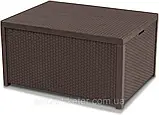 Набір садових меблів Monaco Set With Storage Table Brown ( коричневий ) з штучного ротанга ( Keter ), фото 9