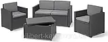 Набір садових меблів Monaco Set With Storage Table Graphite ( графіт ) з штучного ротанга ( Keter ), фото 3