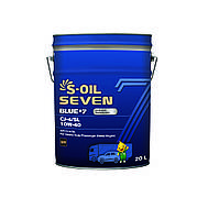 S-OIL SEVEN BLUE#7 CJ-4/SL 10W40 синтетическое для дизельных двигателей, 20л