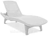 Шезлонг пластиковый пляжный Keter Pacific Lounger White (белый) (Keter Pacific)