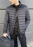 Куртка мужская стеганая черная без капюшона Glo-Story M