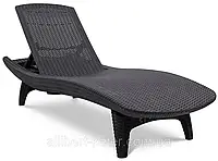 Шезлонг пластиковый пляжный Keter Pacific Lounger Graphite (графит) (Keter Pacific)