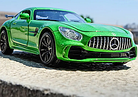 Модель автомобиля Mercedes AMG GT R в 4 цветах Реалистичная машинка из металлопластика со светом и звуком