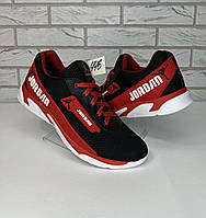 Jordan черная  с красным сетка и кожа летние мужские или подростковые кроссовки в стиле Джордан