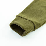 Флісова кофта зіп худі тактична-військова ЗСУ тепла зимова з капюшоном на блискавці OSPORT (ty-0038) Хакі S, фото 7