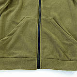 Флісова кофта зіп худі тактична-військова ЗСУ тепла зимова з капюшоном на блискавці OSPORT (ty-0038) Хакі S, фото 8