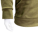 Флісова кофта зіп худі тактична-військова ЗСУ тепла зимова з капюшоном на блискавці OSPORT (ty-0038) Хакі S, фото 10