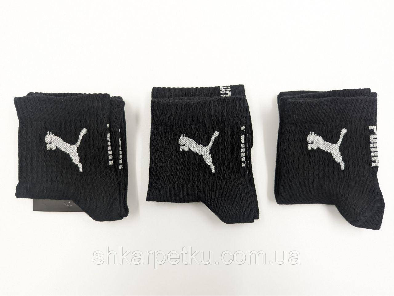 Чоловічі середні шкарпетки бавовна  емблема "Р" ,  41-45, 12 пар/уп. чорні, фото 1