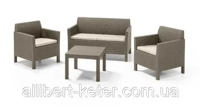 Набор садовой мебели Orlando Set With Small Table из искусственного ротанга ( Allibert by Keter ) - фото 4 - id-p2111202653