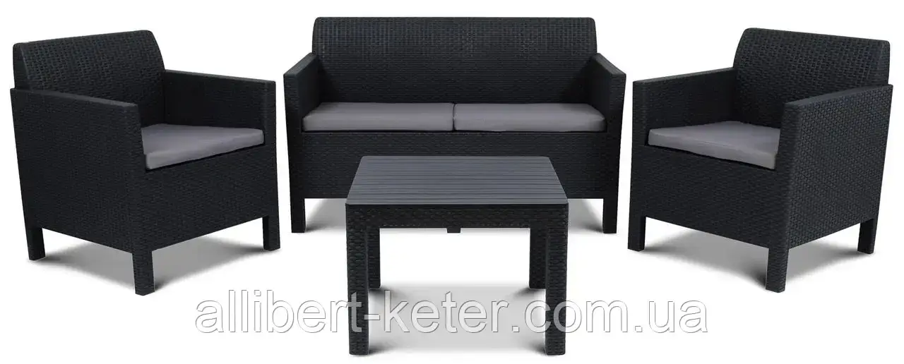 Набор садовой мебели Orlando Set With Small Table из искусственного ротанга ( Allibert by Keter ) - фото 5 - id-p2111202653