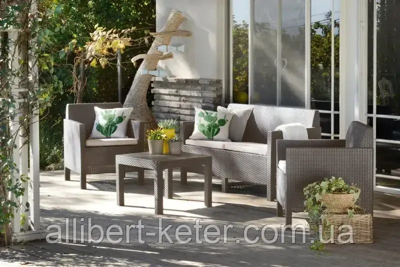 Набор садовой мебели Orlando Set With Small Table из искусственного ротанга ( Allibert by Keter ) - фото 10 - id-p2111202653