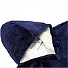 Толстовка-плед з капюшоном Huggle Hoodie Ultra Plush Blanket <unk> Плюшева кофта <unk> Плед із рукавами Oversize Синій, фото 6