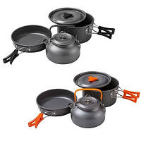 Набор посуды походный Cooking Set DS-308 Анодированный алюминий