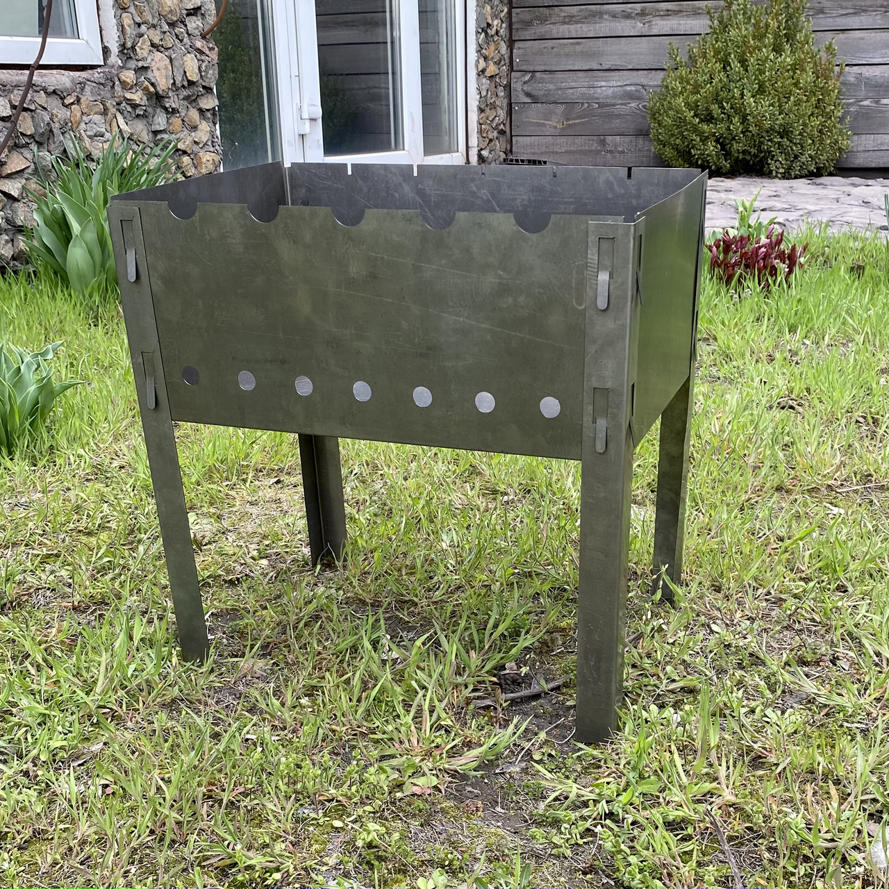 Розкладний Мангал Турист похідний на 5 шампурів 0.5 мм 1.5 кг, фото 1