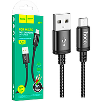 Кабель зарядный USB-Micro Hoco X89 (2.4А, 1м) черный