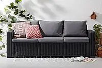 Набор садовой мебели California 3-Seater Sofa Graphite ( графит ) из искусственного ротанга Allibert by Keter