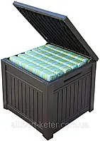 Стол - ящик для хранения Keter Cube Wood Storage Box 208 L Brown ( коричневый ) ( Keter Storage Box )