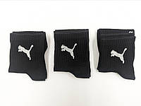 Женские спортивные средние носки, стрейчевые, емблема "Р", хлопок. Размер 36-39 12 пар\уп. черные