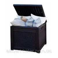 Стол - ящик для хранения Keter Cube Rattan Storage Box 208 L Graphite ( графит ) ( Keter Storage Box )