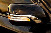 Полоски на зеркала 2012-2024 (2 шт, хром) для Toyota Land Cruiser 200