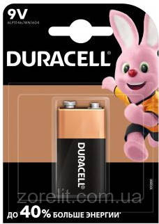 Батарейка Duracell 6LR61 Крона лужна, блістер 1 шт, фото 1