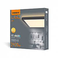 LED светильник с декоративной подсветкой квадратный VIDEX DL3S 24W 4000K Черный