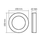 LED світильник ART IP65 круглий VIDEX 15W 5000K Black, фото 6