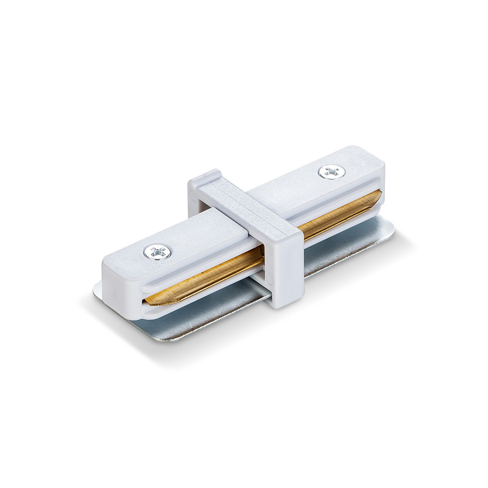 З'єднувач для шинопроводів прямий VIDEX білий, фото 1