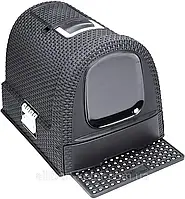 Туалет для котів будиночок Curver Cat Litter Box Graphite ( графіт ) ( Keter Pet, Curver Pet )