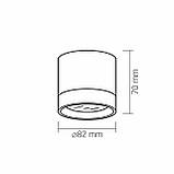 Світильник VIDEX IP44 під лампу GX53 накладний Чорний VL-SPF19A-B, фото 3