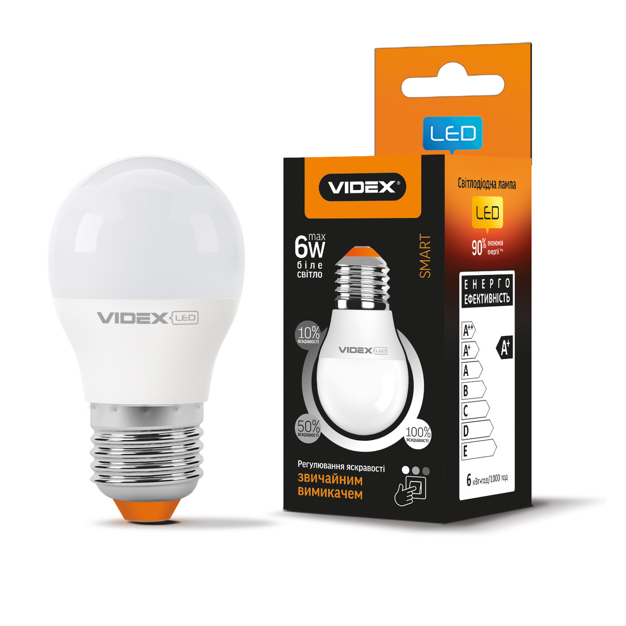 LED лампа VIDEX G45eD3 6W E27 4100K 220V, фото 1