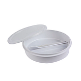 Харчовий термос Mega, ізотермічний контейнер, термобокс з 4 судками 2.6 л, Синій, фото 8