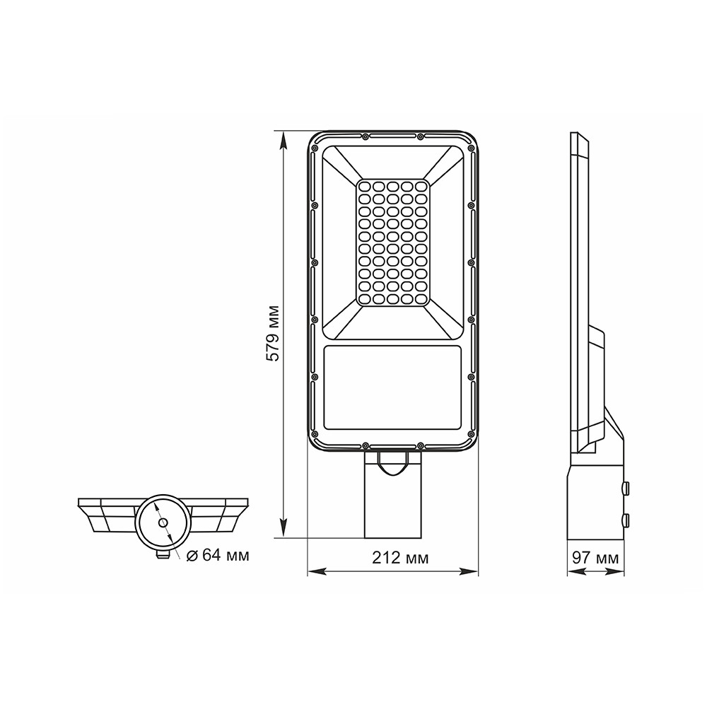 LED фонарь уличный автономный VIDEX 40W 5000K - фото 4 - id-p1619946279