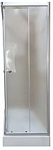 Душова кабіна KO&PO 7007 100х70х195 см на низькому піддоні прямокутна сатин скло матове, фото 4