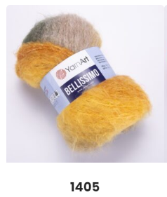 Нитки пряжа для в'язання мохерова BELLISSIMO YARNART Беліссімо ЯрнАрт № 1405