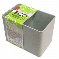 Підставка прямокутна для столових приладів "Плюс" ECO WOOD пластикова 16*10*12см полин