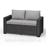 Набір садових меблів California 2-Seater Sofa з штучного ротанга ( Allibert by Keter ), фото 4