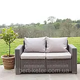 Набір садових меблів California 2-Seater Sofa з штучного ротанга ( Allibert by Keter ), фото 6
