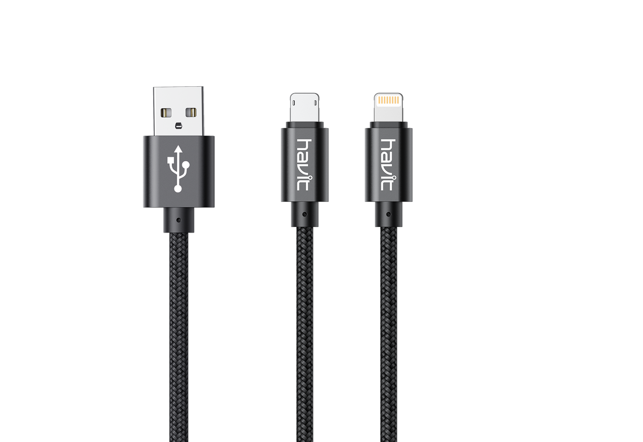 Кабель HAVIT HV-CB336 Micro USB + Lightning 1м, фото 1