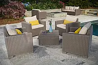 Набор садовой мебели California Quattro Lounge Set из искусственного ротанга ( Allibert by Keter )
