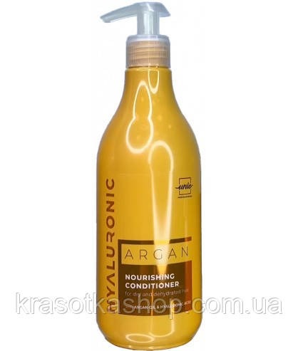 Поживний кондиціонер для сухого та зневодненого волосся UNIC Hyaluronic Argan Nourishing Conditioner, 500 мл