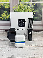 Smart Watch 8 series + додатковий ремінець + бездротові навушники і12 tws