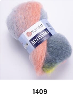 Нитки пряжа для в'язання мохерова BELLISSIMO YARNART Беліссімо ЯрнАрт № 1409