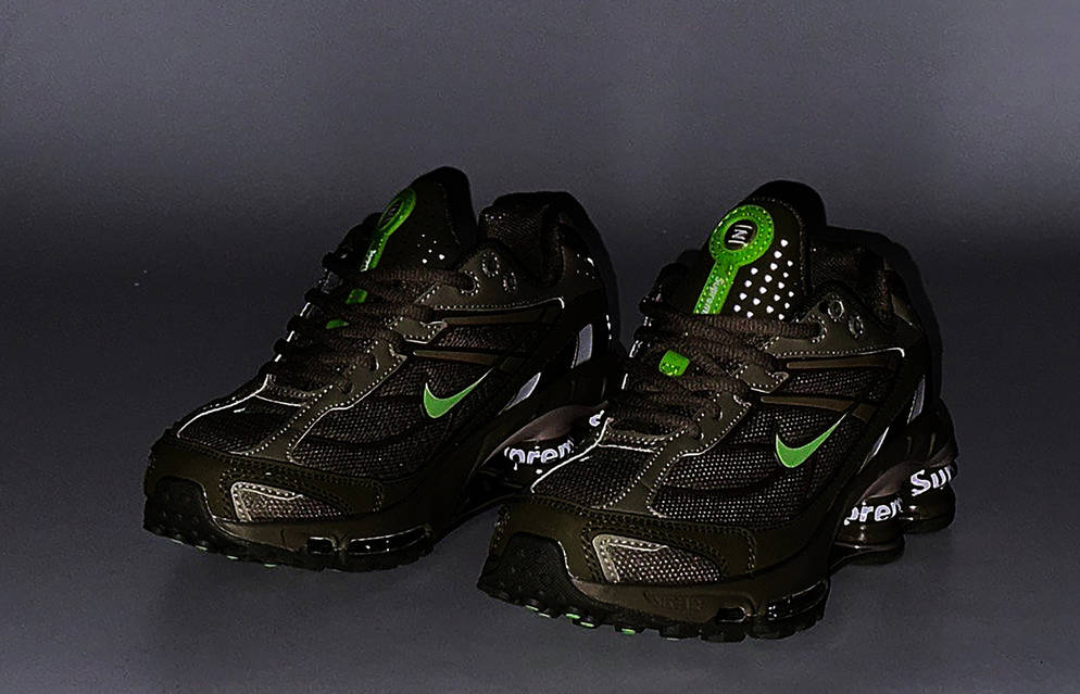 siki様 Мужские кроссовки Nike x Supreme Shox Ride 2 Khaki Brown Green Sp