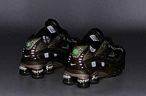 Мужские кроссовки Nike x Supreme Shox Ride 2 Khaki Brown Green Sp