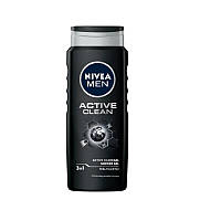 Гель для душу Nivea Men Сила вугілля чоловічий очищення без сухості шкіри 500 мл (4005900128492)