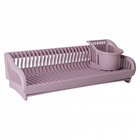 Сушка для посуду пластикова "2в1" 53*23*19см фрезія Алеана