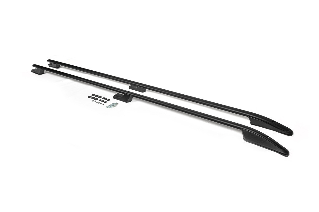 Рейлинги OmsaLine Sport (2 шт, черные) Длинная база для Ford Custom 2013-2022 гг - фото 2 - id-p2111298450