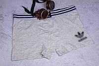 Боксеры трусы мужские, шорты, хлопок, 1 штука, светло-серый меланж, размер 3XL