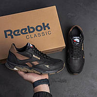 Подростковые кожаные кроссовки Reebok для мальчика, подростковые черные кроссовки для мальчиков подростков